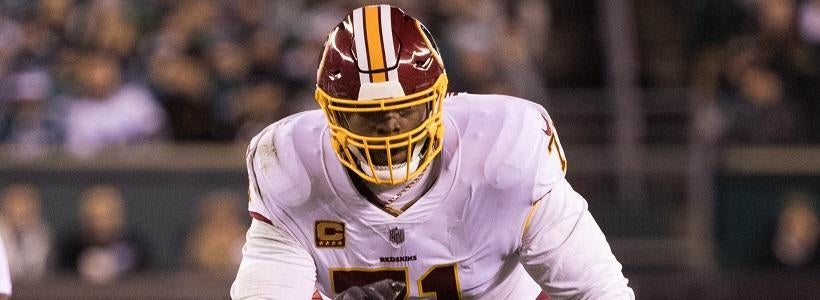 <p>Dec 3, 2018; Philadelphia, PA, USA; Washington Redskins offensive tackle Trent Williams (71) in action against the Philadelphia Eagles at Lincoln Financial Field.</p>