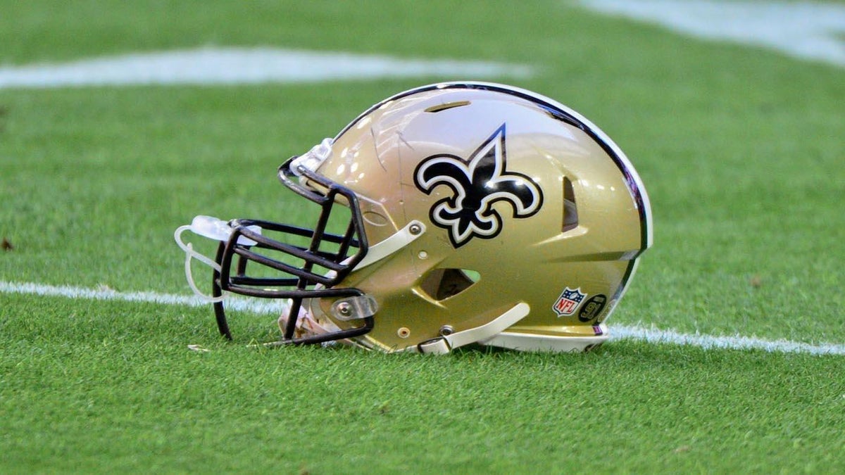 <p>Dec 18, 2016; Glendale, AZ, USA; General view of a New Orleans Saints helmet prior to the game against the Arizona Cardinals at University of Phoenix Stadium.</p>