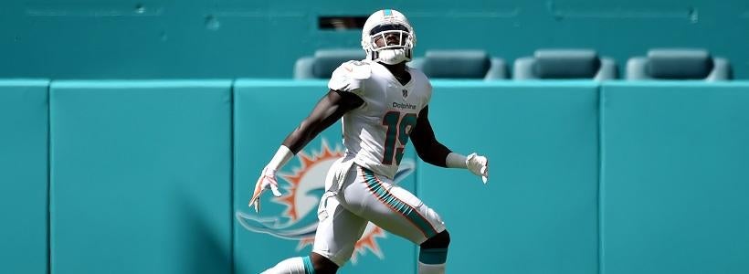 <p>Oct 21, 2018; Miami Gardens, FL, USA; Miami Dolphins wide receiver Jakeem Grant (19) catches a punt against the Detroit Lions at Hard Rock Stadium.</p>