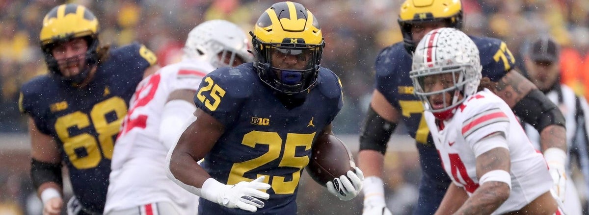 <p>Hassan Haskins, Michigan running back</p>