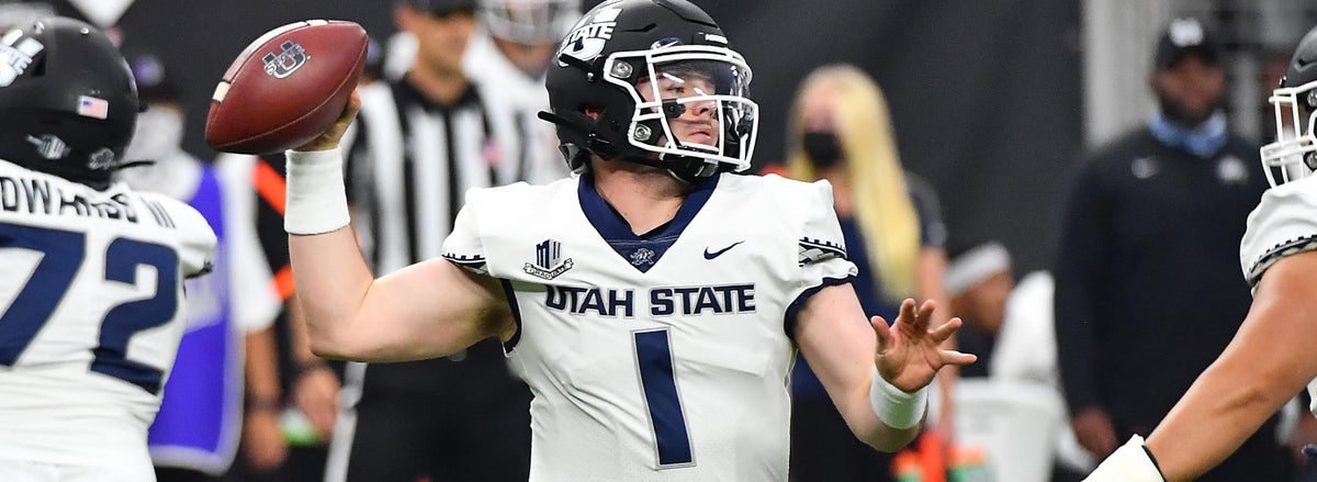 <p>Logan Bonner, Utah State QB</p>