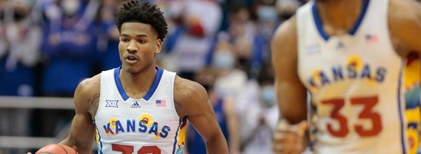 <p>Ochai Agbaji, Kansas basketball</p>