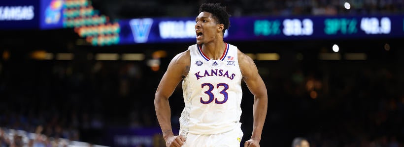 <p>Ochai Agbaji, Kansas basketball</p>