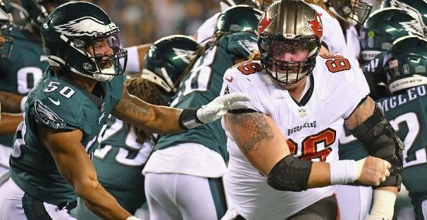 Ryan Jensen injury: Buccaneers' playoff chances drop nearly 5 percent via SportsLine Projection Model if Pro Bowl center lost for season