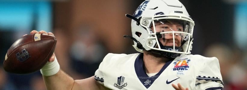 <p>Logan Bonner, Utah State QB</p>