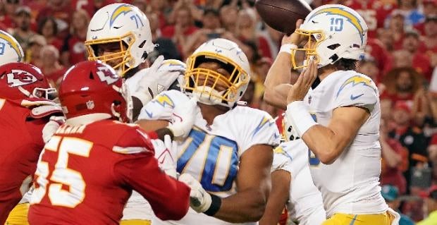 Rashawn Slater injury: SportsLine Projection Model downgrades Chargers with All-Pro left tackle Rashawn Slater out for season