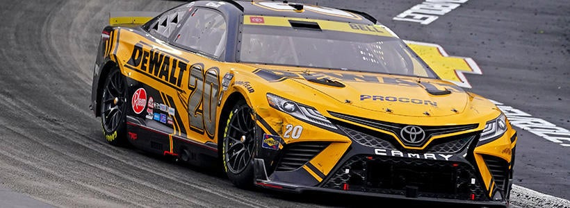 <p>Oct 30, 2022; Martinsville, Virginia, USA; NASCAR Cup Series driver Christopher Bell (20) during the Xfinity 500 at Martinsville Speedway.</p>