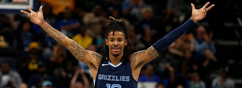 <p>Nov 4, 2022; Memphis, Tennessee, USA; Memphis Grizzlies guard Ja Morant (12) reacts during the second half against the Charlotte Hornets at FedExForum.</p>