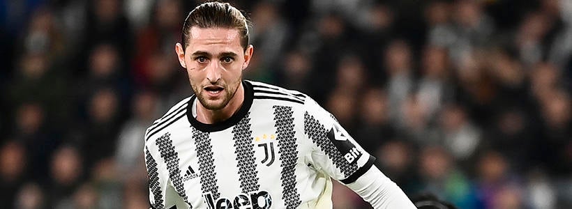<p>TURIN, ITALY - APRIL 13: Adrien Rabiot of Juventus FC in action during the UEFA Europa League quarterfinal first leg match between Juventus and Sporting CP at Allianz Stadium on April 13, 2023 in Turin, Italy.</p>