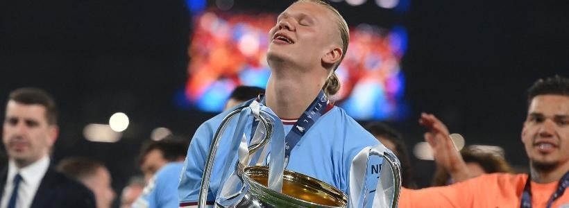 <p>Erling Haaland, Man City UCL champs</p>