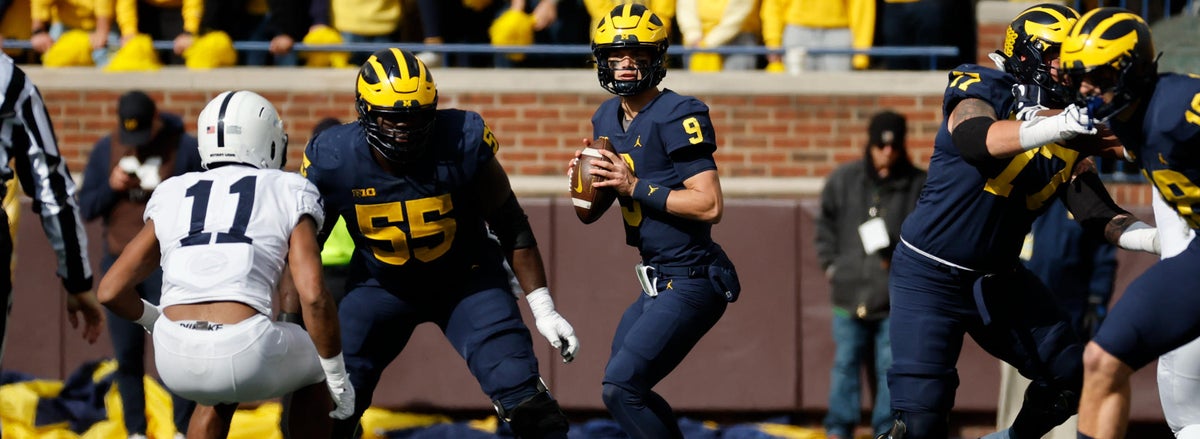 <p>J.J. McCarthy, Michigan Wolverines</p>