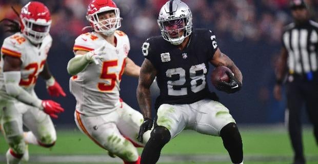 Josh Jacobs 2023 NFL season props, odds: 2022 NFL rushing king signs franchise tag, reports to camp with Las Vegas Raiders