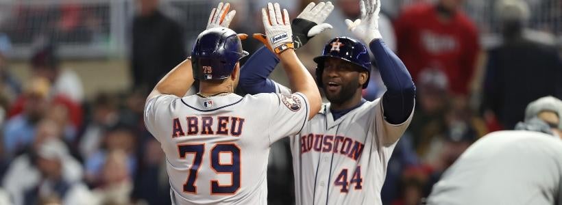 <p>Yordan Alvarez and Jose Abreu, Houston Astros</p>