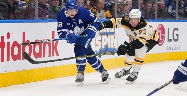 Maple Leafs vs. Bruins Thursday NHL odds, props: Boston missing Charlie McAvoy; home underdog for first time in more than year