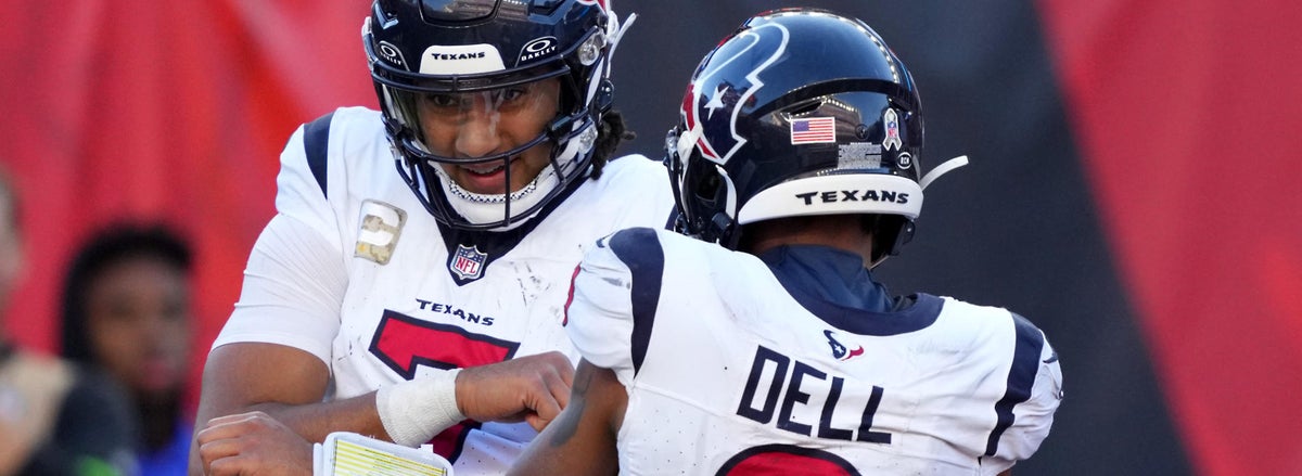 <p>C.J. Stroud and Tank Dell, Houston Texans</p>