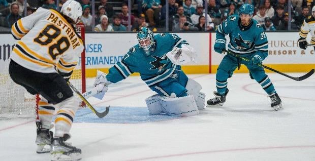 Sharks vs. Bruins Thursday NHL odds, props: Boston favored by biggest margin in team history; San Jose yet to win or cover on road this season