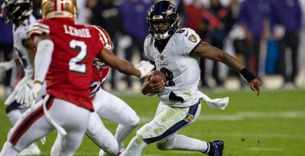 2023 NFL MVP odds: Award now Lamar Jackson's to lose after former favorite Brock Purdy throws four interceptions in 49ers' loss to Ravens