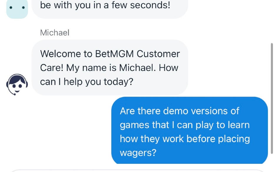 Betmgm casino customer support