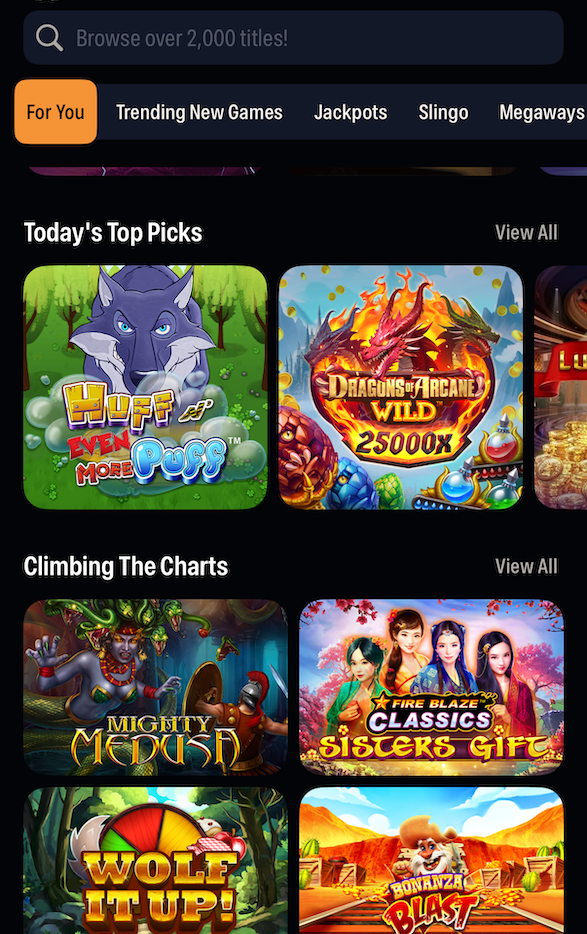 Caesars Palace online casino slots options