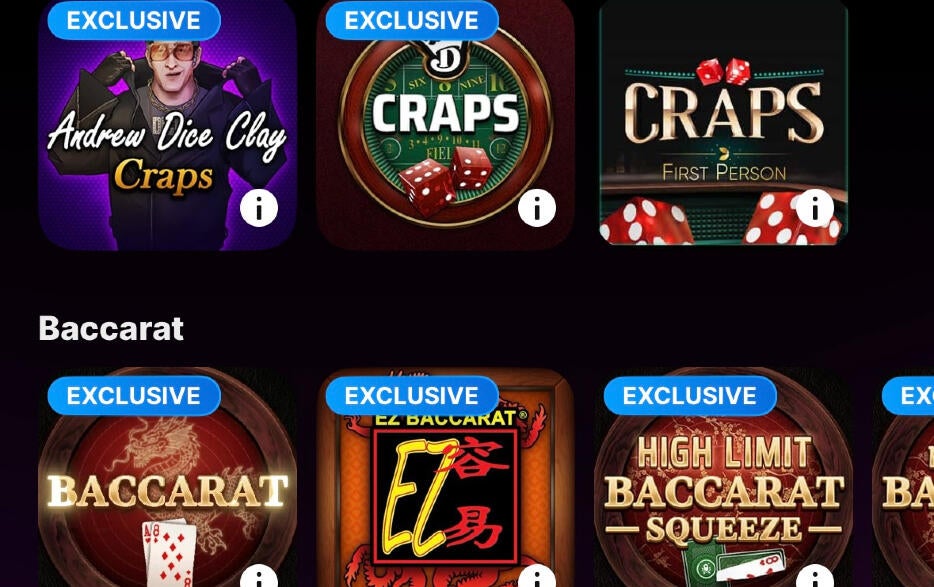 draftkings online casino table games