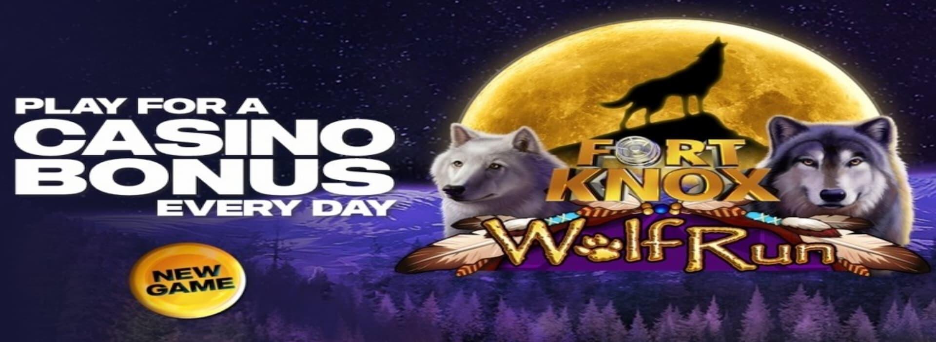 Play Gun Lake Casino offering daily bonuses to Fort Knox Wolf Run slot players