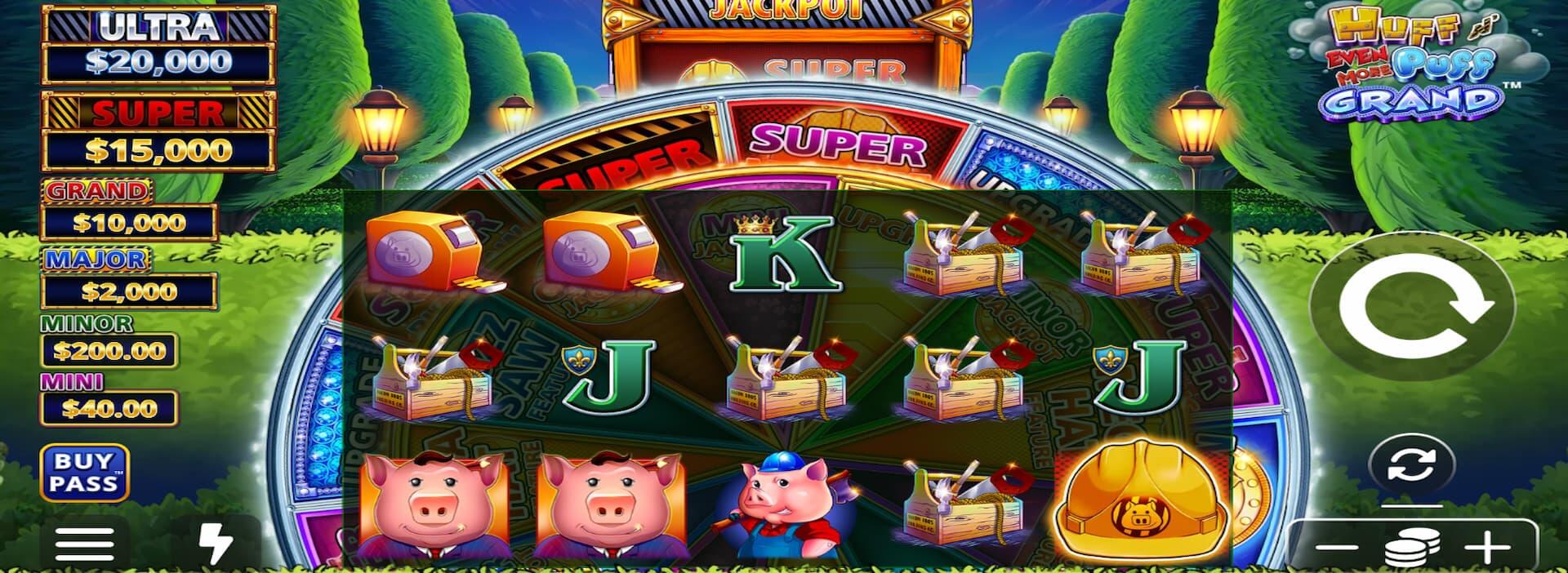 New Play Gun Lake Casino slot: Huff N Even More Puff Grand offering up to 10,000x wins