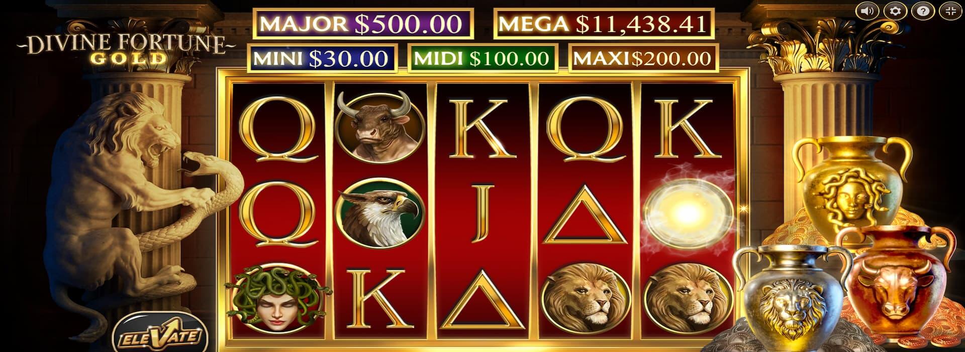 New Play Gun Lake slots: Try Divine Fortune Gold with promo code SLINECAS