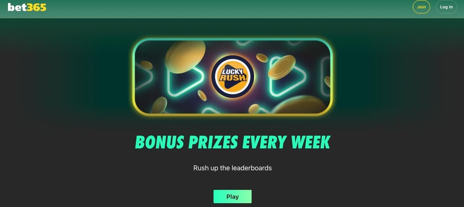 bet365 Casino showcases Lucky Rush leaderboard bonus prizes this summer
