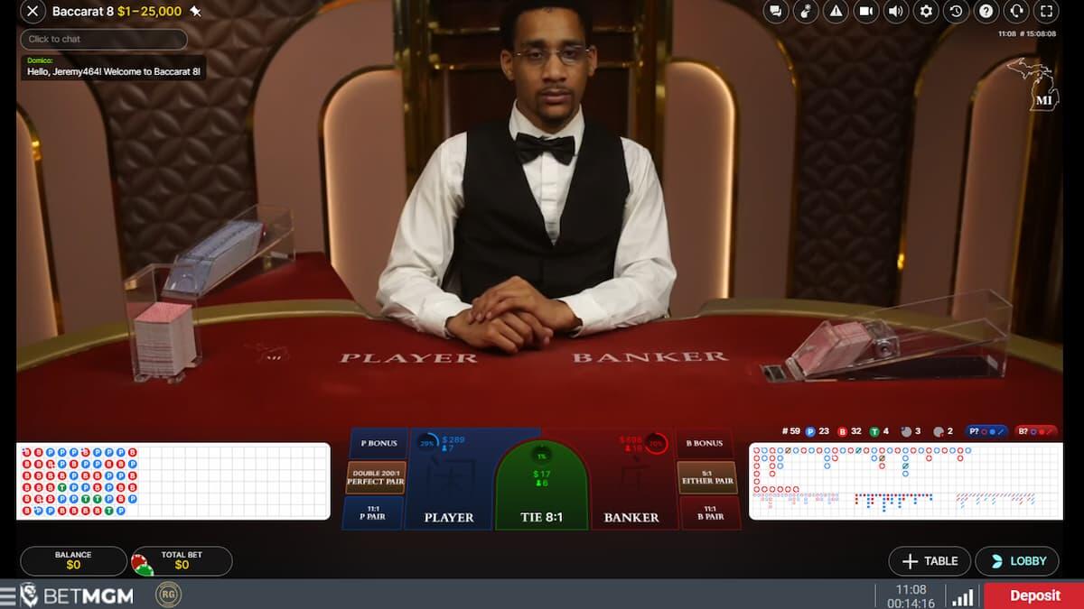 Live dealer baccarat: Best real money tables to play this August