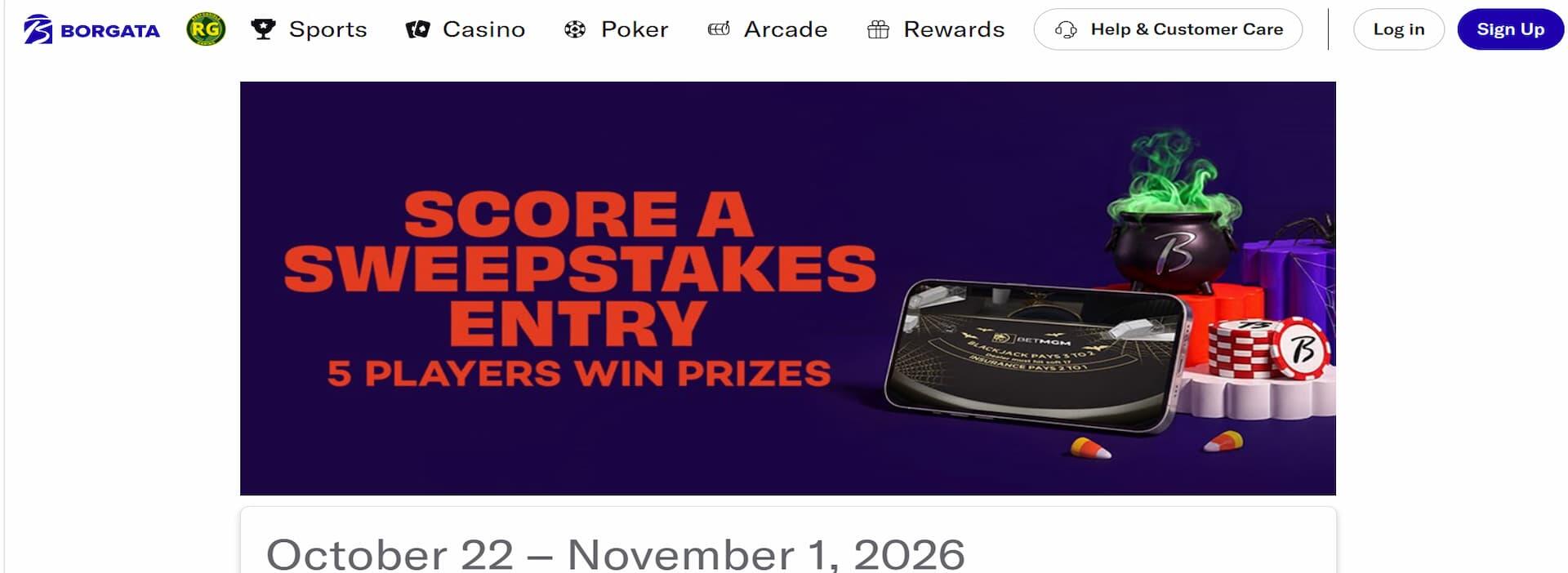 Win a share of $10k in real money casino prizes through Borgata's Live Blackjack Sweepstakes